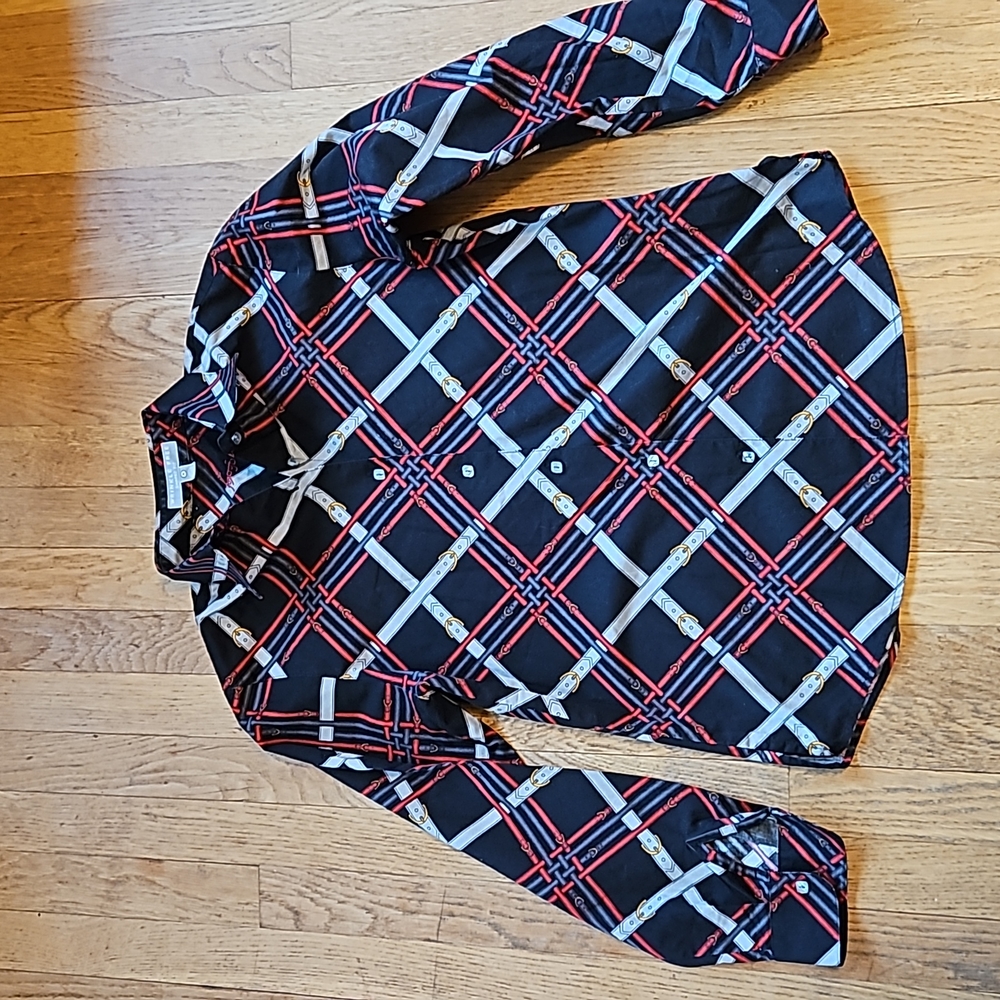 Foxcroft Equestrian plaid button down shirt 4